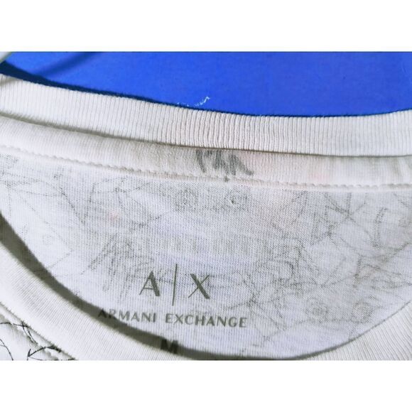 Armani Exchange Marine Life Drawings Design Medium Regular Tee. See Condition - Picture 3 of 5